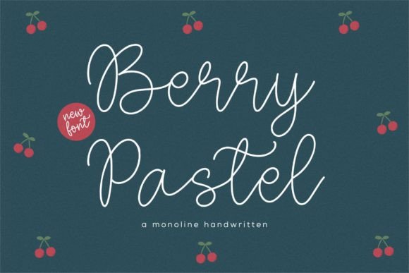 Berry Pastel: The Modern Monoline Handwritten Font