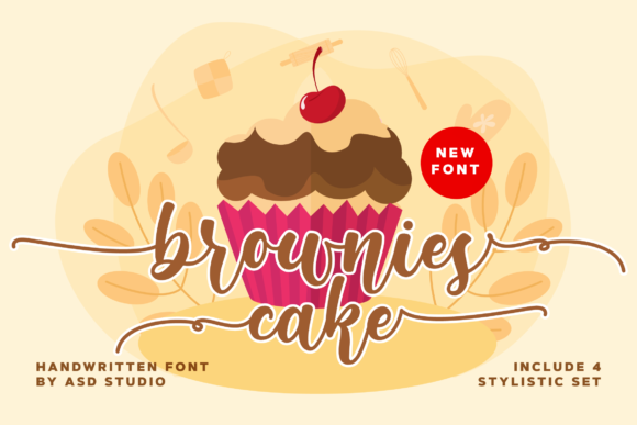 Brownies Cake: A Handwritten Font for Elegant Design