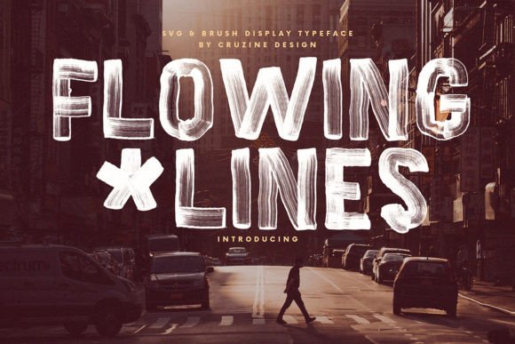 Flowing Lines: A Bold Brush Font for Modern Design