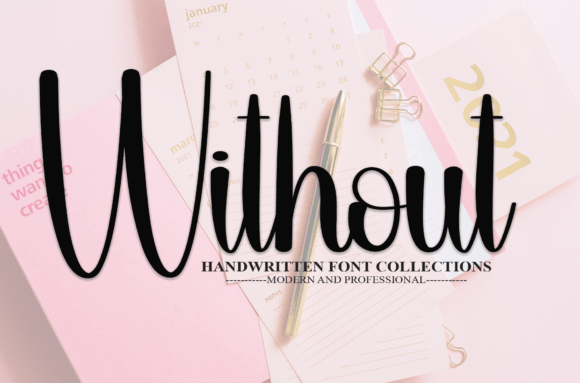 Without: A Friendly Handwritten Font for Modern Design
